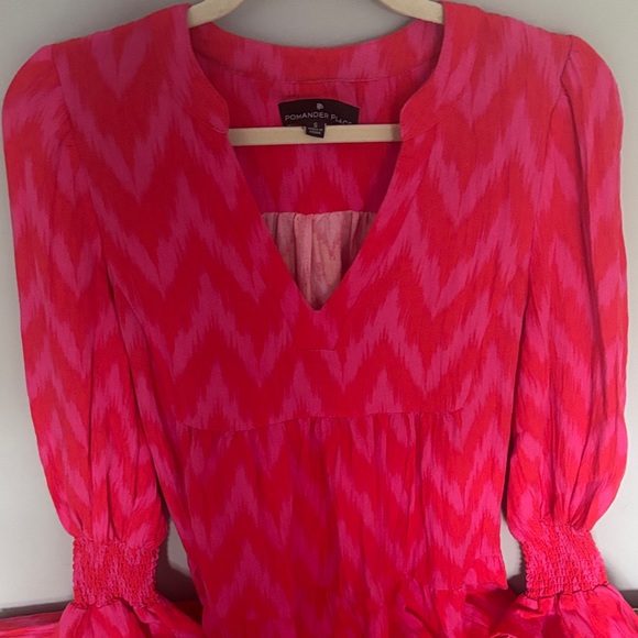 Pomander Place Vibrant Pink and Red Dress - Picture 3 of 11